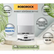 Resim Roborock Reaktif Yapay Zeka Engel Tanıma Robot Süpürge Beyaz 
