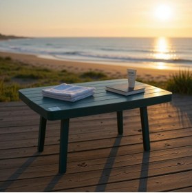 Resim OLİWA DECOR Katlanabilir Bahçe Masası 53x78x58 cm - Outdoor Foldable Side Table for Balcony, Garden & Patio 
