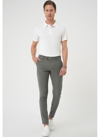 Resim Efor Slim Fit Yan Cepli Düz Esnek Casual Su Yeşili Pantolon P 1144 Su Yeşili 