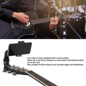 Resim Evrensel 360° Dönebilen Gitar Telefon Tutucu, ABS Malzeme, Kolay Kurulum, Çoğu Akıllı Telefona Uyumlu, Dayanıklı ve Kompakt Tasarım Müzik Kaydı ve Canlı Yayın için 