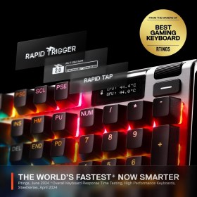 Resim Steelseries Apex Pro Gen 3 Gaming Klavye - UK Hızlı Tetik Ayarlanabilir Tuşlar ile Oyun İçin İdeal 
