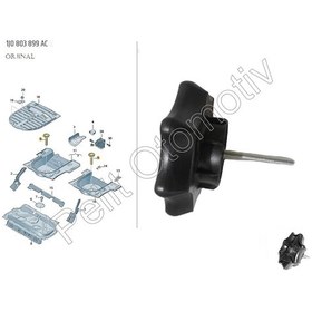 Resim Rapid (2013>2022) Stepne Sabitleme Civatası 1J0803899AC 