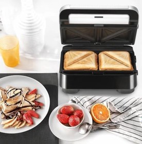 Resim Braun Snack Maker 5 SM5038 Sandviç, Waffle ve Tost Makinesi Silver 