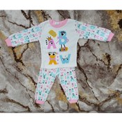 Resim Balım Bebek Bebek Cocuk Pijama Takımı Harf Desenli Penye Unisex Alt Üst Gecelik Takım 12312420 