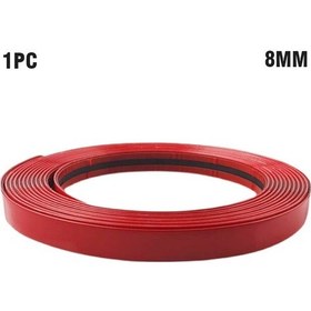Resim 3m/5m Araba Tampon Kırmızı Dekorasyon Şerit Araba Kapı Ve Pencere Koruma Şerit Araba Red8mm 5m 1 Piece Set 