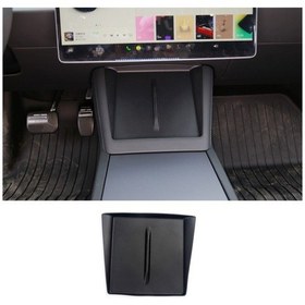 Resim Tesla Model Y İçin Uyumlu Kablosuz Sarj Bölmesi Kaydırmaz Slikon Kaplama 