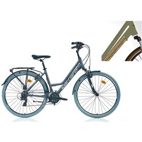 Resim Carraro Elıte 705 Kadın Şehir Bisikleti 460h V 28 Jant 21 Vites Mat Metalik Açık Yeşil Kahve Bakır Çok Renkli 