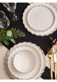 Resim Yemek Takımı Royal Charme Gold 24 Parça 6 Kişilik Renkli 