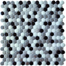 Resim MozaiKristaL Yaşam alanlarının tüm yüzeyleri için 22 Ø mm. Yuvarlak Mix Cam Mozaik (1 Koli=1 m2 Fiyatıdır) 