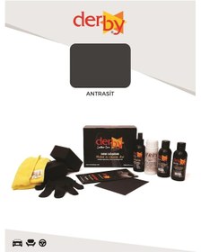 Resim Derby Antrasit Oto Torpido Plastik Trim Aksam Boyama 4 Lü Set 