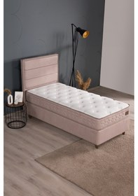 Resim Kilim Mobilya Hilton Sandıklı Baza Başlık Paket Yaylı Pedli Yatak Seti Vizon 100x200 