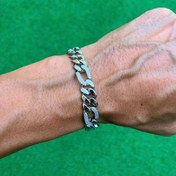Resim RICH DIAMOND KING FIGARO BRACELET (Gold Plated) 