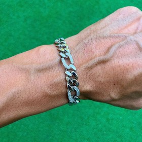 Resim RICH DIAMOND KING FIGARO BRACELET (Gold Plated) 