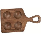 Resim Elmpaly 4 Gözlü Ahşap Yumurtalık - Modern Kayın Ağacı Yumurta Saklama Kabı Buzdolabı Mutfak 