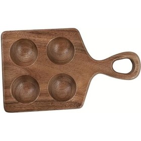 Resim Elmpaly 4 Gözlü Ahşap Yumurtalık - Modern Kayın Ağacı Yumurta Saklama Kabı Buzdolabı Mutfak 