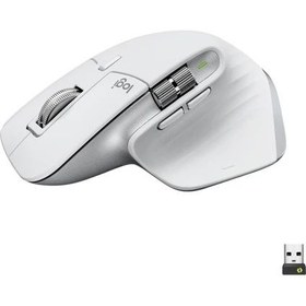 Resim Logitech MX Master 3S Performans 8.000 DPI Optik Sensörlü Sessiz Kablosuz Mouse - Beyaz 