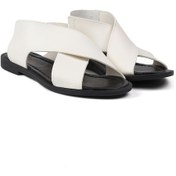 Resim Kadın Beyaz Şık Rahat Sandalet - Günlük, Kaymaz Taban, Yazlık Konforlu Beyaz 