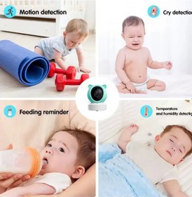 Resim Vtn-72 5 Inc Ekran Bebek Kamerası Monitörlü Konuşma Özellikli Işıklı Gece Görüslü Kamera 