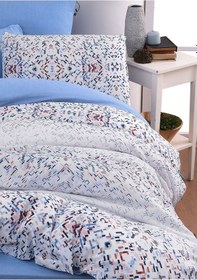 Resim Mystory Home Lastikli Çarşaflı Tek Kişilik Nevresim Takımı Bluem 