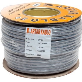 Resim Artar 2x1.5 Mm Lıhch Blendajlı Bakır Hoparlör Kablosu 100 Metre 4434 