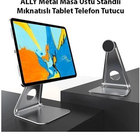 Resim Ally Metal Masa Üstü Standlı Mıknatıslı Tablet Telefon Tutucu- 5775 