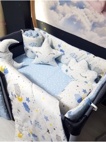 Resim özgürce 70x110 Bebek Uyku Seti 11 Parça Beşik Kenar Korumalık Park Yataklar için 