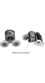 Resim Duşakabin Tekerleği Cam Kabin Tekeri Rulman Metal Gövdeli 8 Li Set Teker Çapı 22 mm 