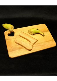 Resim Çocuk Için Ahşap Kesme Tahtası Ve Ahşap Bıçak Ahşap 