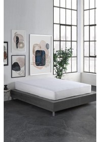 Resim Soley Sıvı Geçirmez Fited Pamuklu Alez Tek Çift Kişilik Yatak Koruyucu Beyaz 