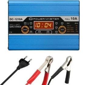Resim Powermaster DC-1210A 12 Volt Max 10 Amper Digital Ekranlı Akıllı Akü Şarj Cihazı 