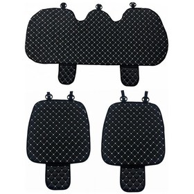 Resim 3 Parça Keten Oto Koltuk Minderi 7mm Süngerli Astarlı Cepli Terletmez Tüm Araçlarla Uyumlu 