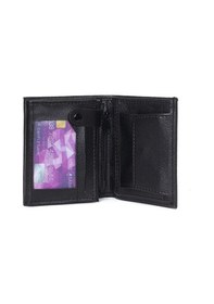 Resim Tuldar Erkek Deri Bozuk Para Hazneli Kartlık Cüzdan 10x12cm Tul515 Siyah - Gri 