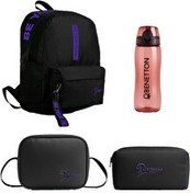 Resim Louisiana Polo Okul Seti - Çanta - Termal Beslenme - Kalemlik - Kırmızı Matara Mor 1140 