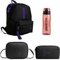 Resim Louisiana Polo Okul Seti - Çanta - Termal Beslenme - Kalemlik - Kırmızı Matara Mor 1140 