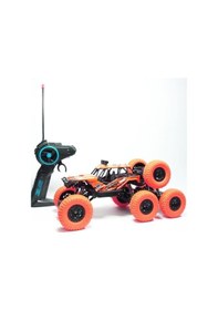Resim Turuncu Süspansiyonlu Jeep 1:18 6x4 Çeker Off Road Şarjlı Uzaktan Kumandalı 