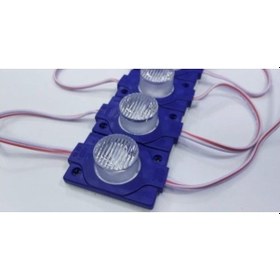 Resim 12 Volt 1.5 Watt Tek Mercekli Modül Led Mavi (10 Adet) 