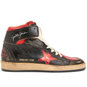 Resim Sky-Star Siyah Gold Kadın Deri Bilek Boy Sneaker 