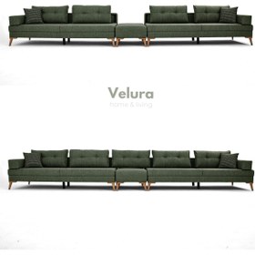 Resim Velura Home & Living Zeri Lobi Koltuğu & Şark Köşesi - Yeşil 127 