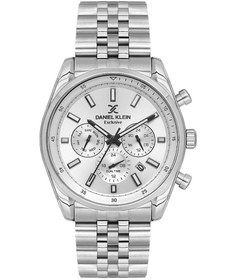 Resim Daniel Klein DK.3.10031A-7 Exclusive Fonskiyonlar Aktif Çelik Kaplama Takvimli Metalik Renk Erkek Kol Saati 