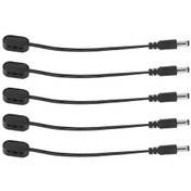 Resim Gitar Efekt Pedalı İçin Efekt Pedalı Gücü, Dik Açı Konnektörlü Daisy Chain Kablosu, 5mm X 1mm Erkek Konnektörleri Destekler, Her Birine Bağımsız Pil 