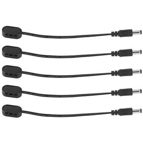 Resim Gitar Efekt Pedalı İçin Efekt Pedalı Gücü, Dik Açı Konnektörlü Daisy Chain Kablosu, 5mm X 1mm Erkek Konnektörleri Destekler, Her Birine Bağımsız Pil 