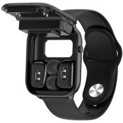 Resim Siyah Galaxy S25 Ultra S24 Plus S25 S23 S22 Katlama 6 W25 Çevirme 6 Tws 2'si 1 Arada Bluetooth Konuşma Müziği 1.8 İnç Smartwatch Kablosuz Kulaklık 