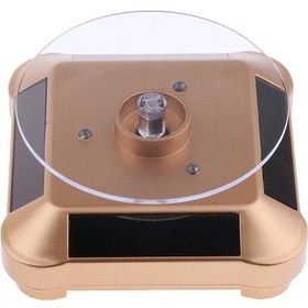 Resim Trendooze Tabla Standı Mücevher Led Işık İçin Güneş Enerjili Ekran Döner Döner Altın Nk 