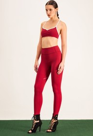 Resim Barney Cutout Crop Bodycon Tayt Takımı Kırmızı - M 