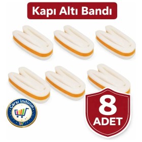 Resim Nistabolje 8 Adet Yapışkanlı Kapı Altı(Eşik) Bandı Isı Yalıtım Süngeri 90 cm 