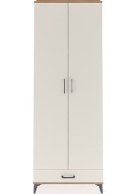 Resim Arges Dolap 6 Raflı Tek Çekmeceli 2 Kapaklı 88x30x243 Çam-aytaşı Çam 