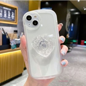 Resim Sphone Iphone 12 (temsili Foto) Aşko Kuşko Kılıf Renkli Mat Şeffaf Kalpli Esnek Tutacak Popsoketli Silikon 
