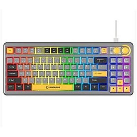 Resim Rampage Cyclone Gri-Siyah-Sarı RGB TKL Kablolu Membrane Mekanik Oyuncu Klavyesi 