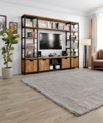 Resim KIYMIK HOME Lotus V2 Tv Ünitesi Size Özel Üretim - Gerçek Ağaç - Köknar 