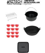 Resim ARZTECH Airfryer Aksesuar Seti Izgarasız Xxl 